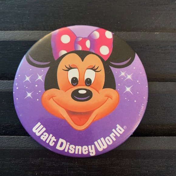 Other - Walt Disney World Minne Mouse Pin Purple Pink Button H2